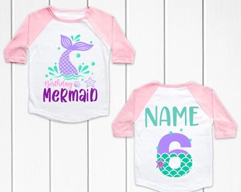 Personalized Mermaid Birthday Shirt - Any Age