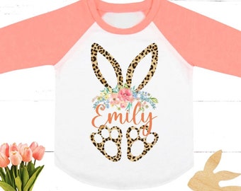Easter Bunny Shirt-Personalized Name-Easter Kids Shirt-Girl Shirt-Toddler Shirts-Kids Easter Shirt-Easter Bunny T Shirt.
