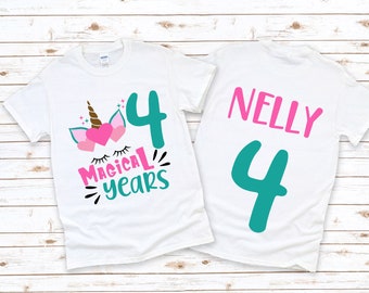 Birthday Girl Shirt | Unicorn Birthday Shirt | ANY AGE | Birthday Shirt | Magical Birthday Shirt | Birthday Girl Shirt