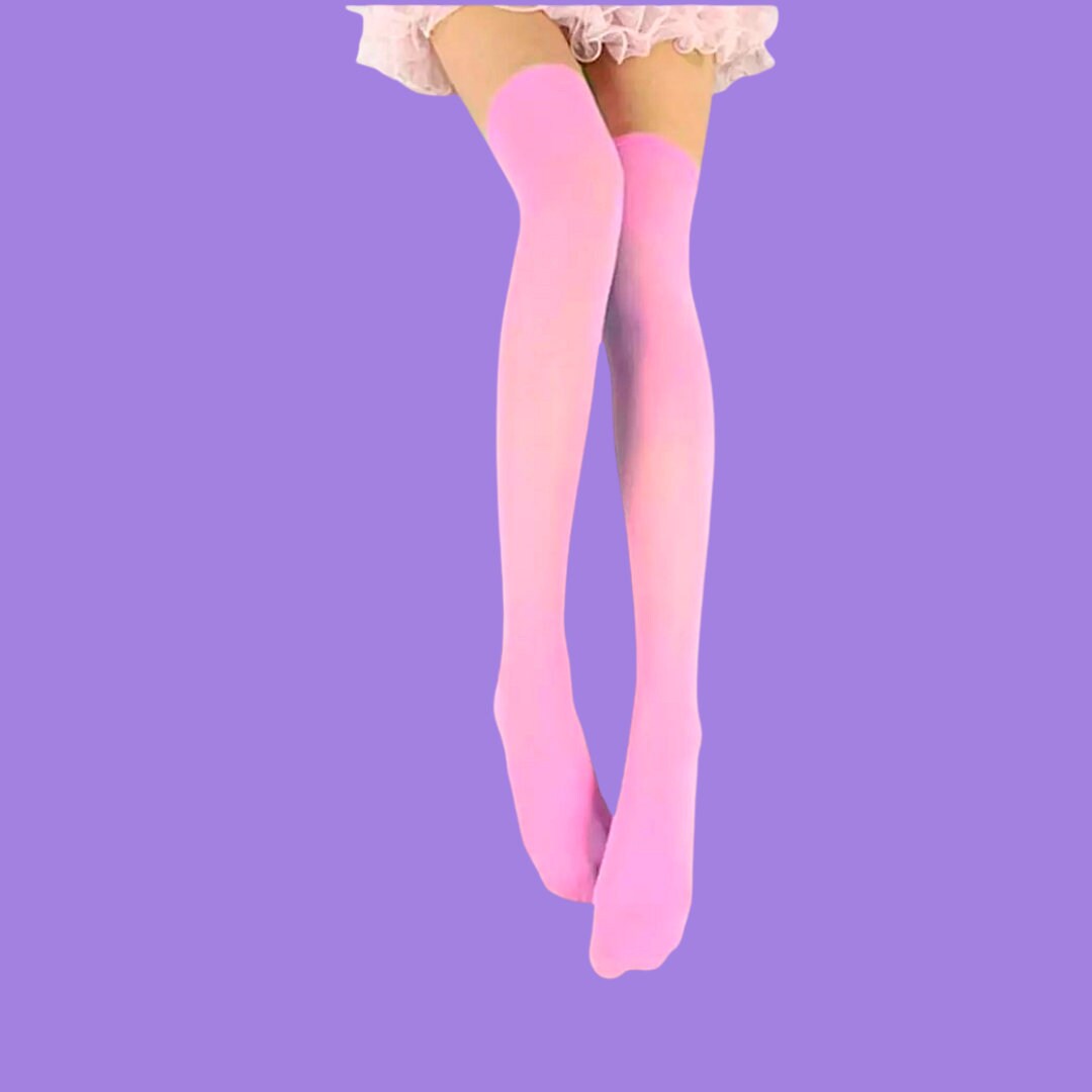 Pink And Purple Stockings Socks And Hosiery Y2k And Kawaii Etsy