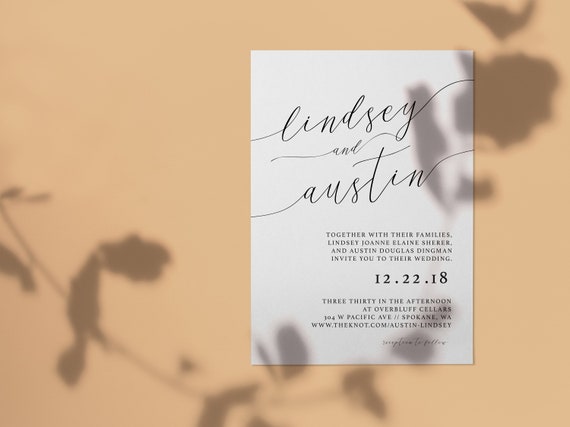PRINTED Or DIGITAL Classic Wedding Invitation . Custom Etsy PRINTED Or DIGITAL Classic Wedding Invitation . Custom Etsy
