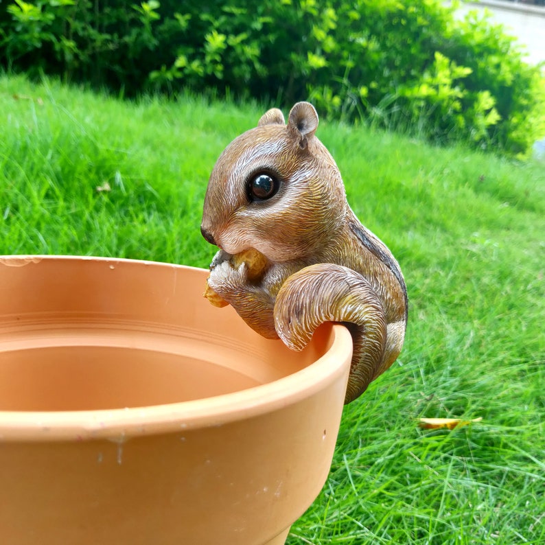 Polyresin Cute Animal Pot Hangers Home & Garden Planter Etsy