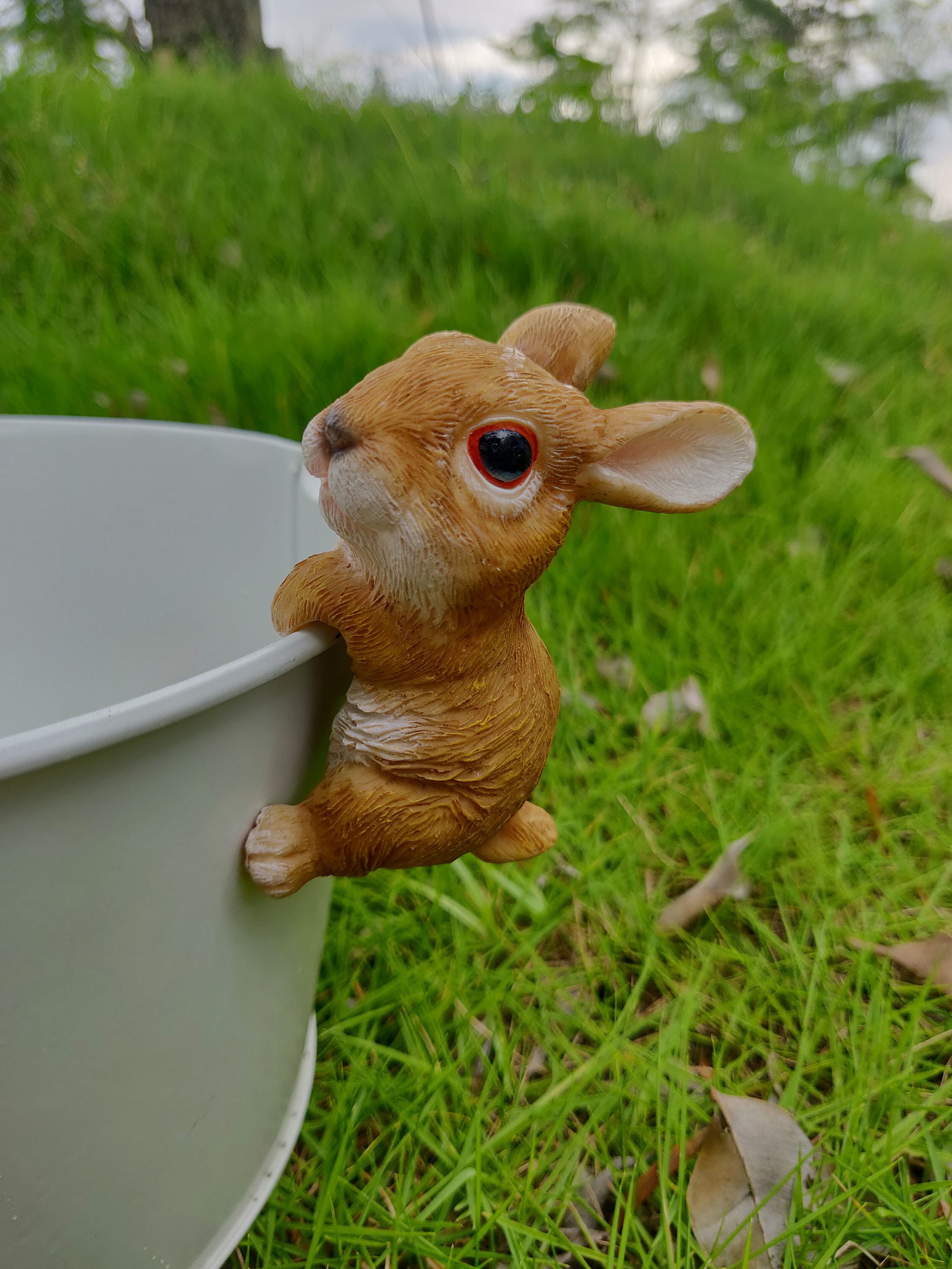 PolyresinAnimal pot hangerGarden Decoration Tiny Cute Etsy