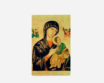 Image of the Virgin Mary with prayer. 3 1/2" x 2 1/4". Образок-іконка Діви Марії з молитвою на звороті. Розмір: В-85мм х Ш-55мм. Новий.