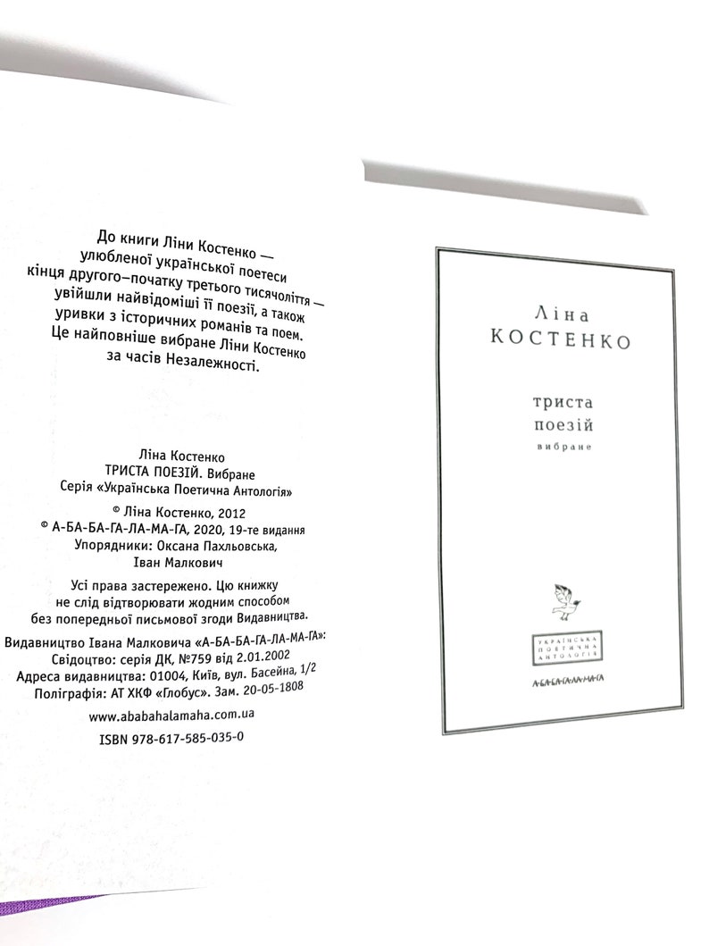 Ukrainian book Three hundred poems. Selected. Poems. Lina Kostenko. New. Триста поезій. Вибране. 300. Ліна Костенко. 416 ст. 2020р. Нова image 3