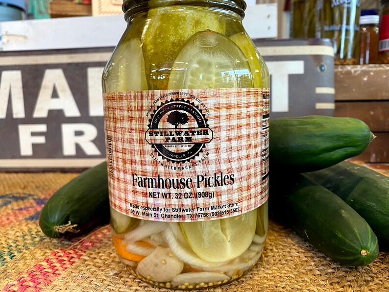 Farmhouse Pickles 32oz Jar Etsy