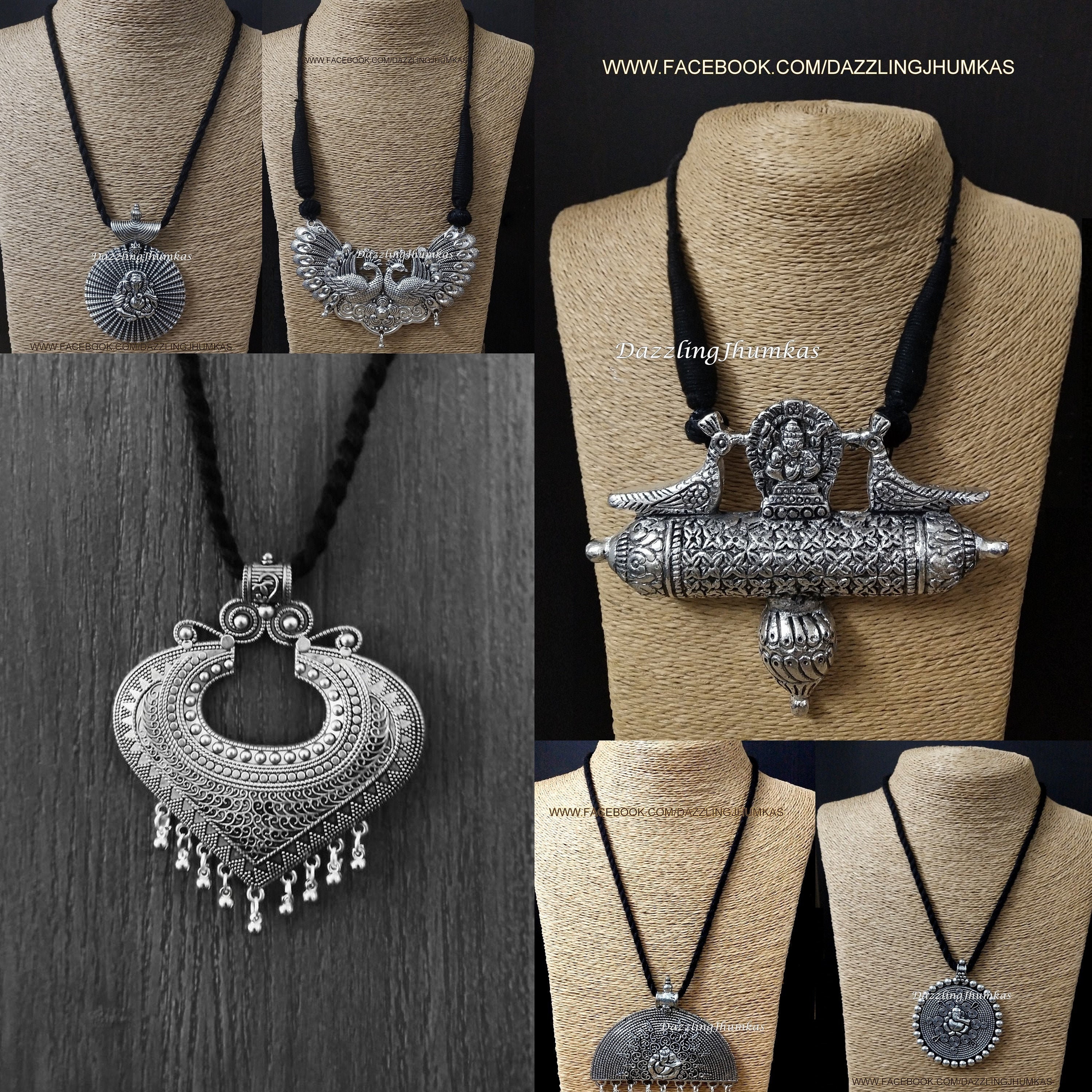 long black thread chain with pendant