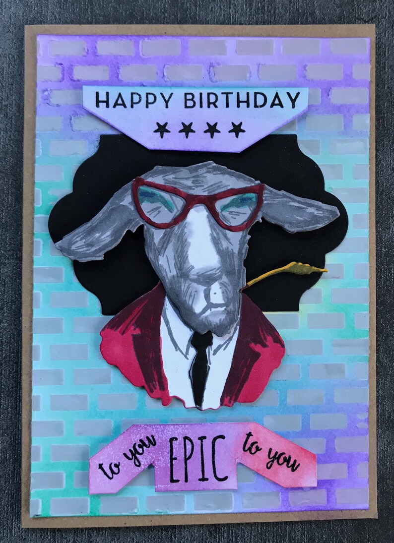Birthday hipster Cards Choice of 5 Designs Tim Etsy