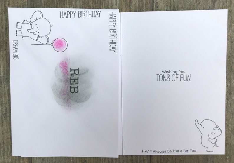 Made in England Handmade Birthday Adorable Elephants Eclipse Card Personalised