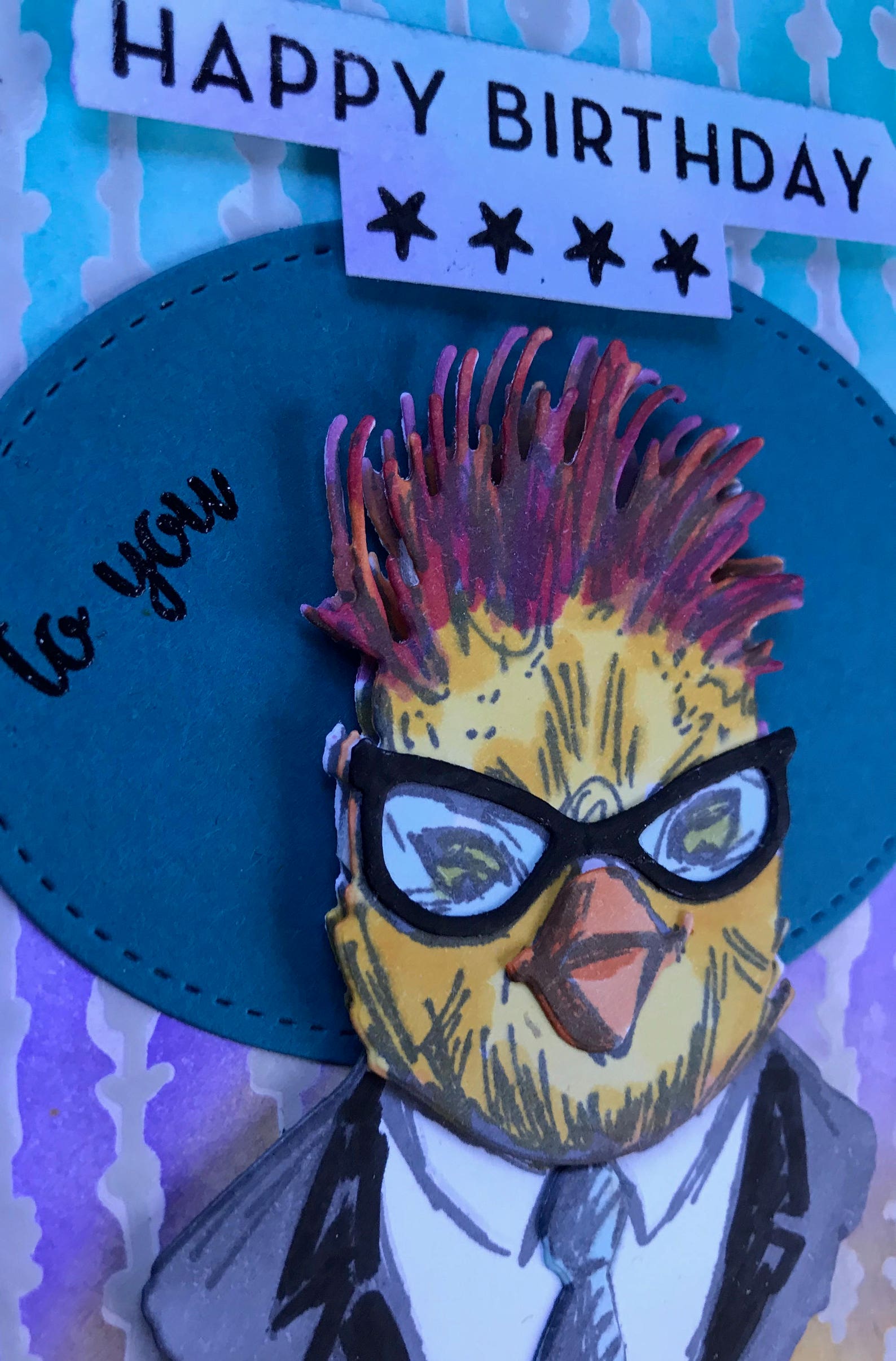 Birthday hipster Cards Choice of 5 Designs Tim Etsy