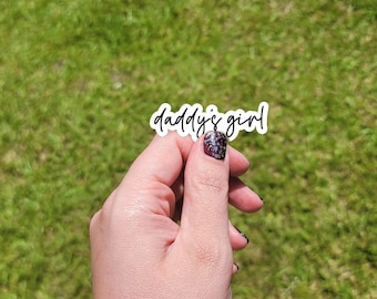 Daddy's Girl Minimalist sticker, Daddy Kink Gift for Submissive