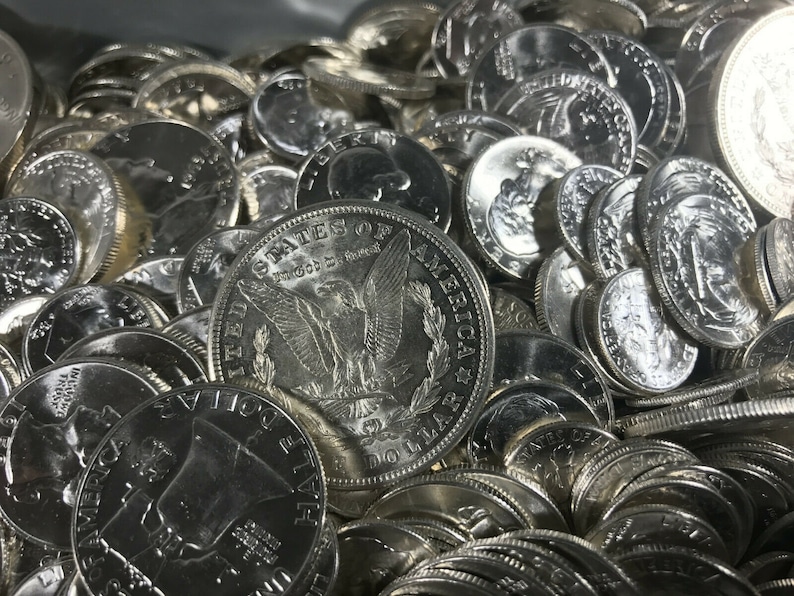 Uncirculated Silver Coins Us Bullion Estate Sale Dollar Etsy