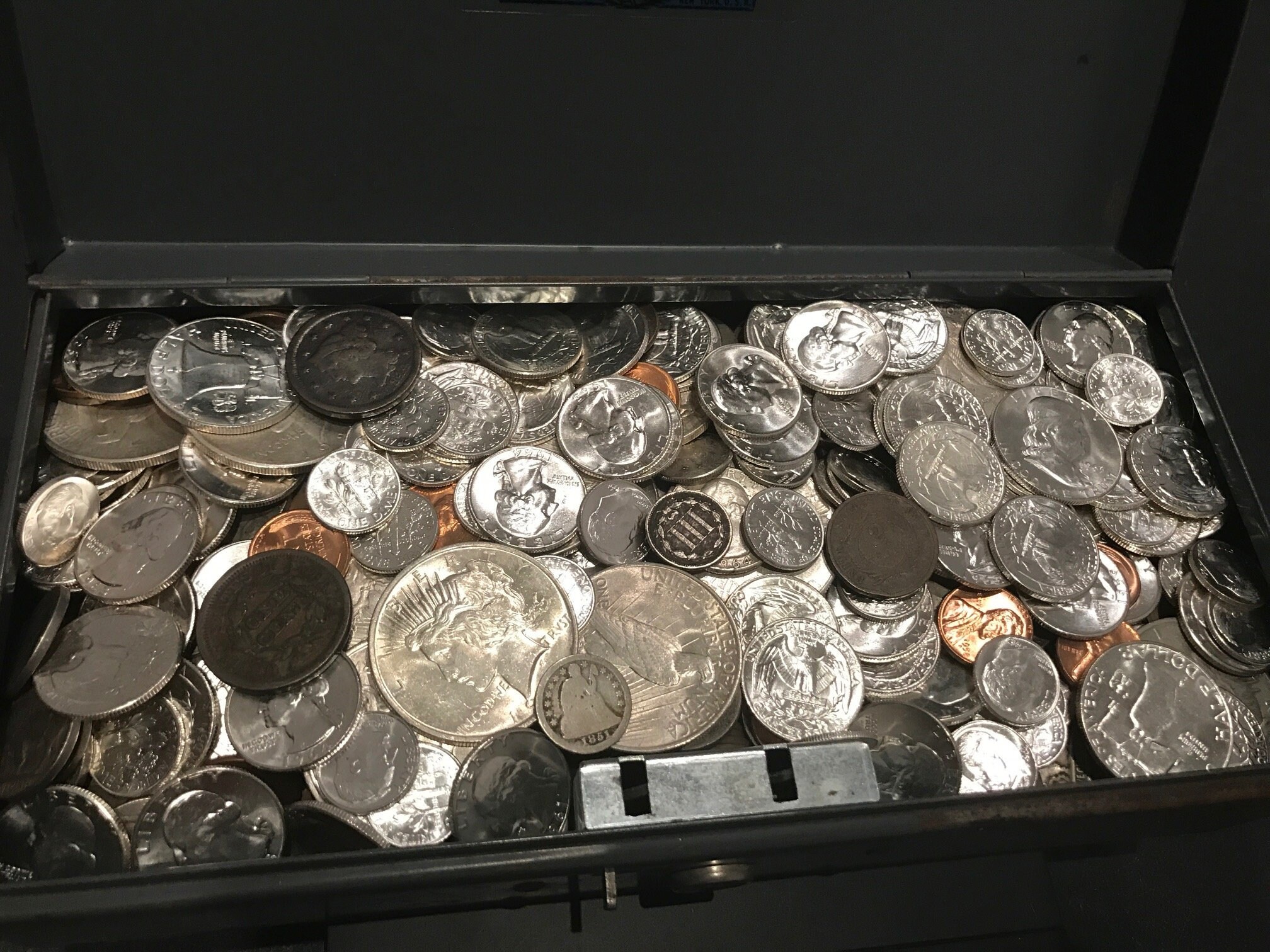 Vintage Lock Box Safe Old Us Coins Rare Bullion Estate Sale Vintage P…