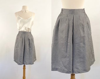 red gingham school culottes