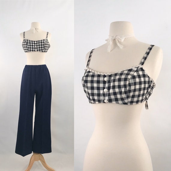 vintage gingham bikini top | 50s vintage