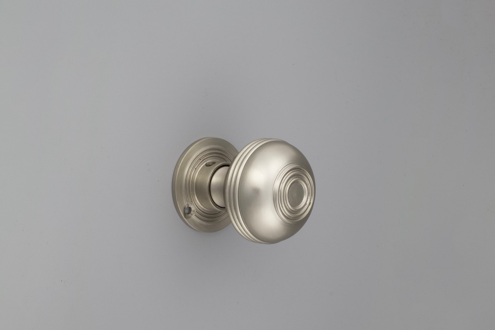 Rim Lock Door Knob Set 50mm Satin Nickel Bloxwich Handles Etsy