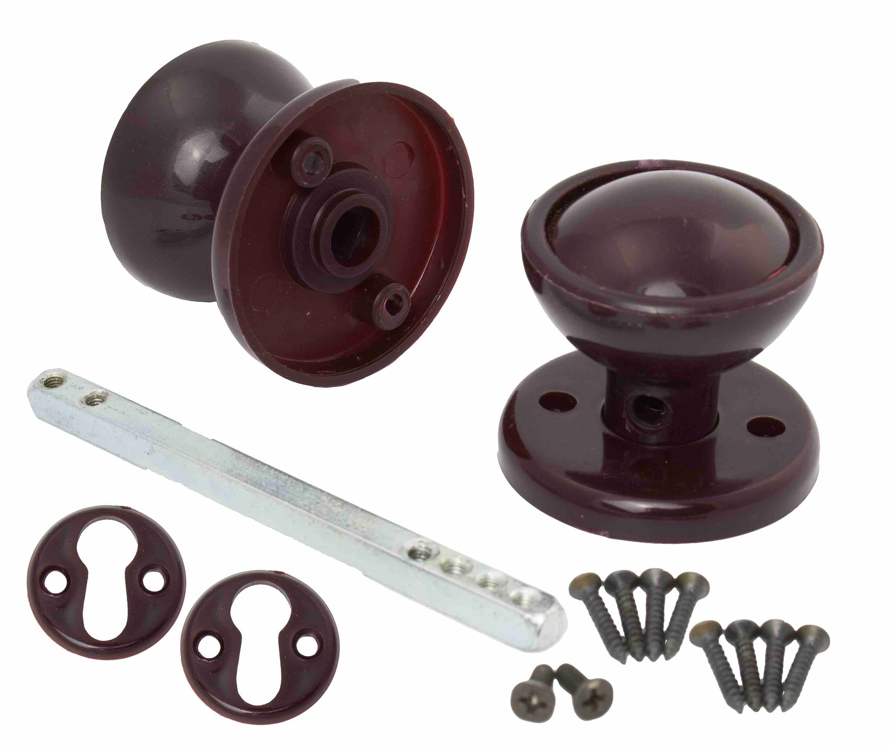 Pack of 10 Brown Plastic Door Knob Set Knobset Mortice or Rim Etsy