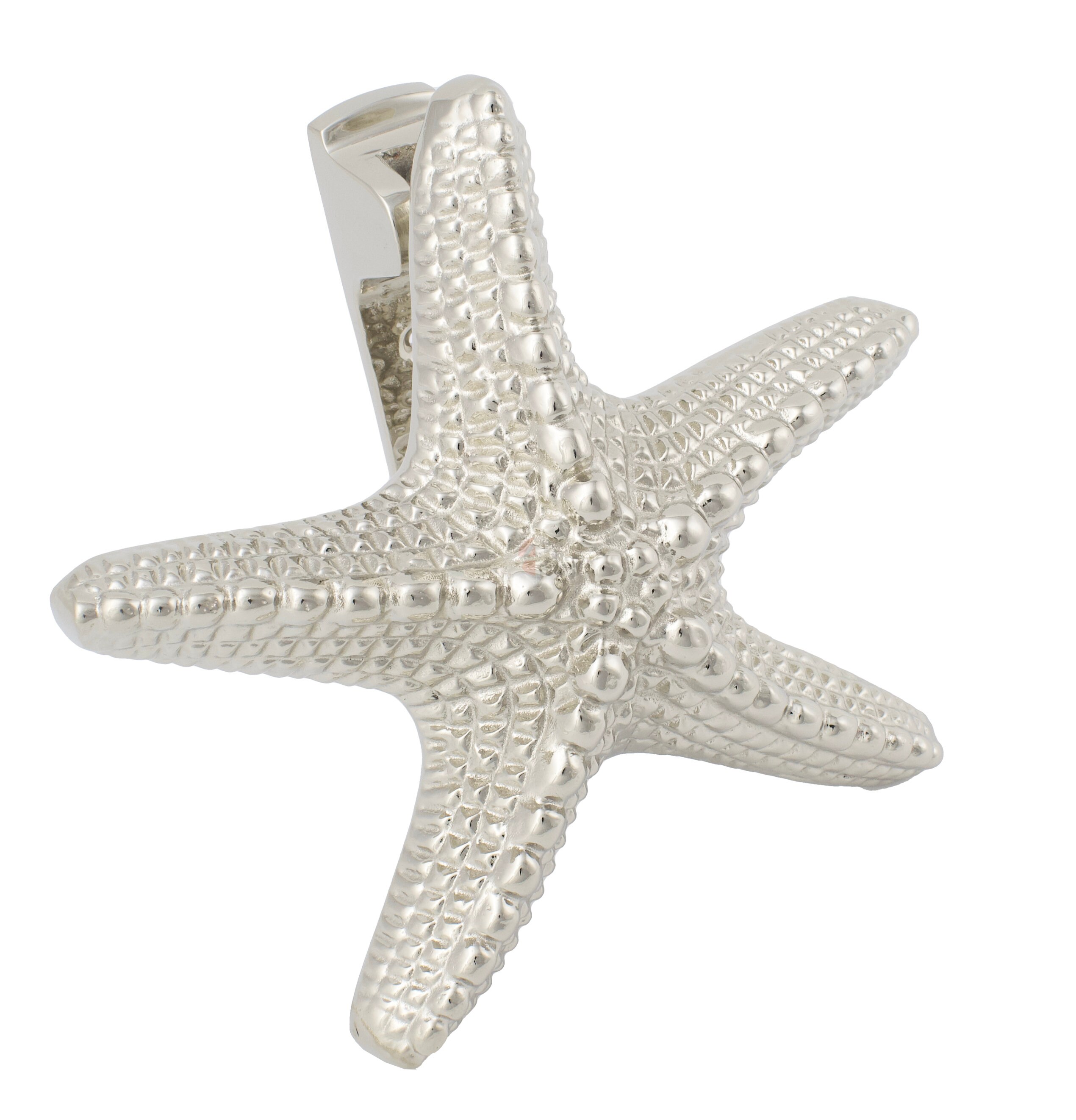 Michael Healy Designs Starfish Door Knocker – Handcrafted Nickel Silver (Standard Size)