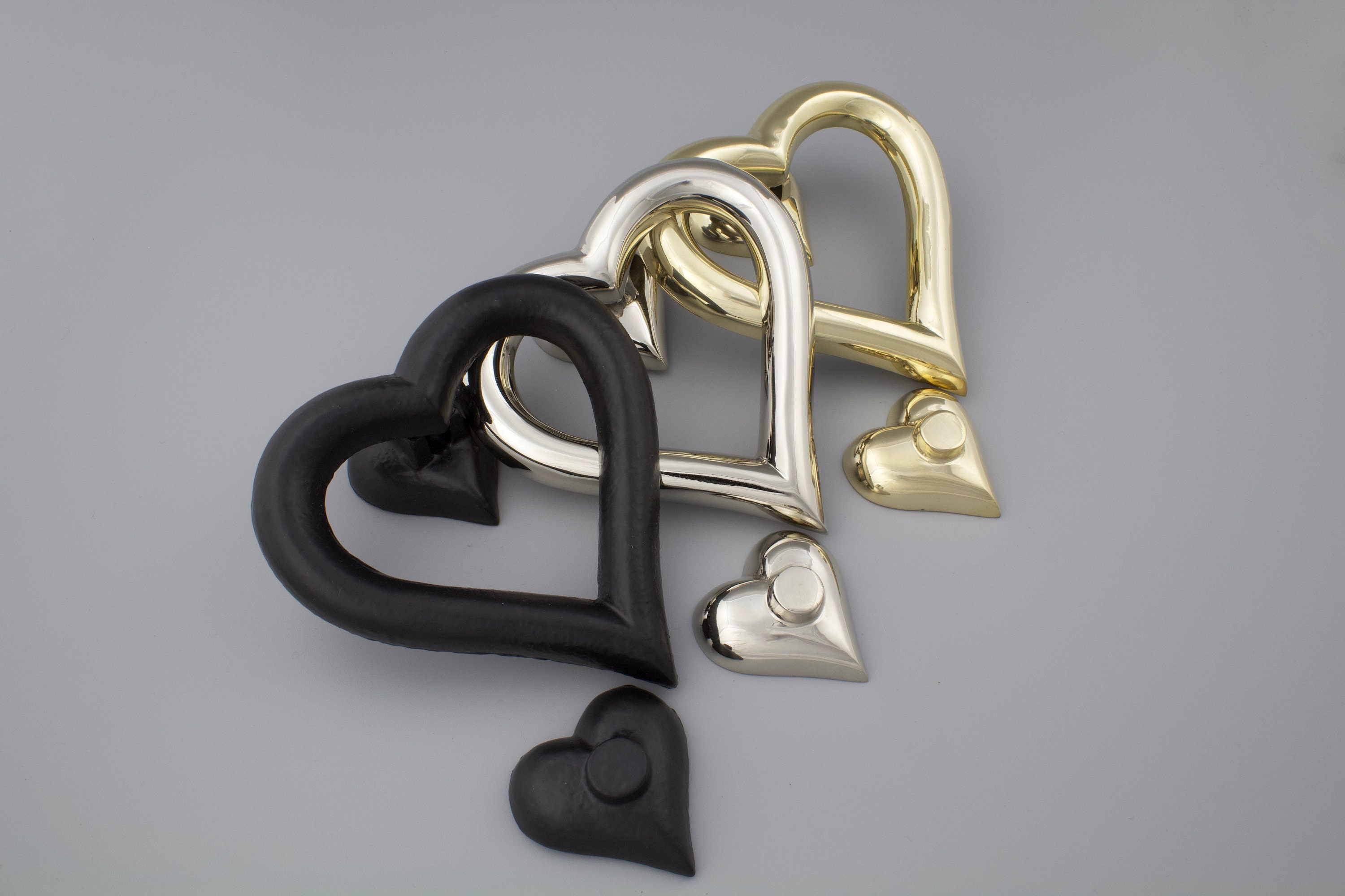 Heart Shaped Door Knocker Choose From Polished Brass - Etsy UK
