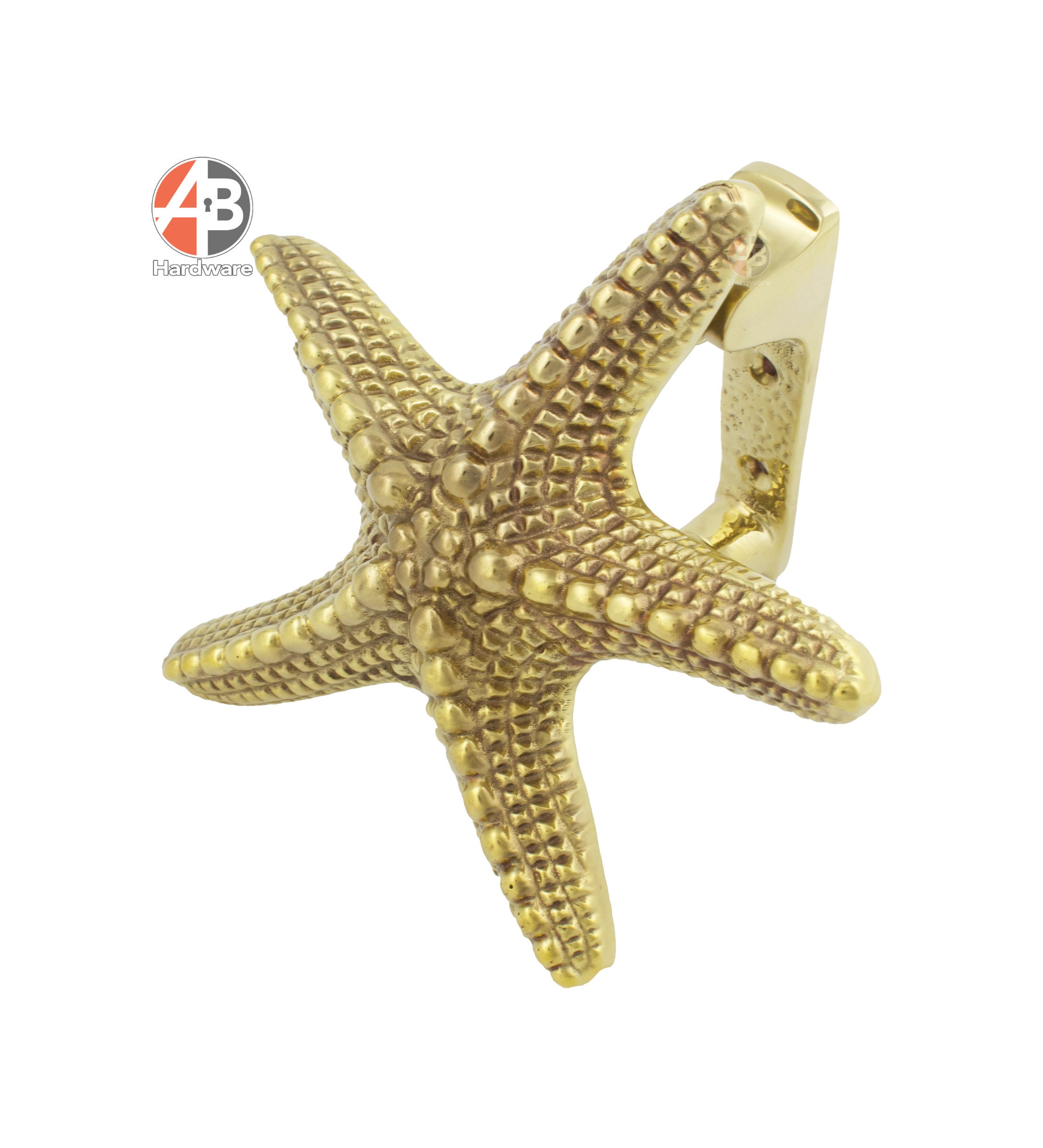 Polished Solid Brass Starfish Door Knocker Sea Nautical Style Etsy UK