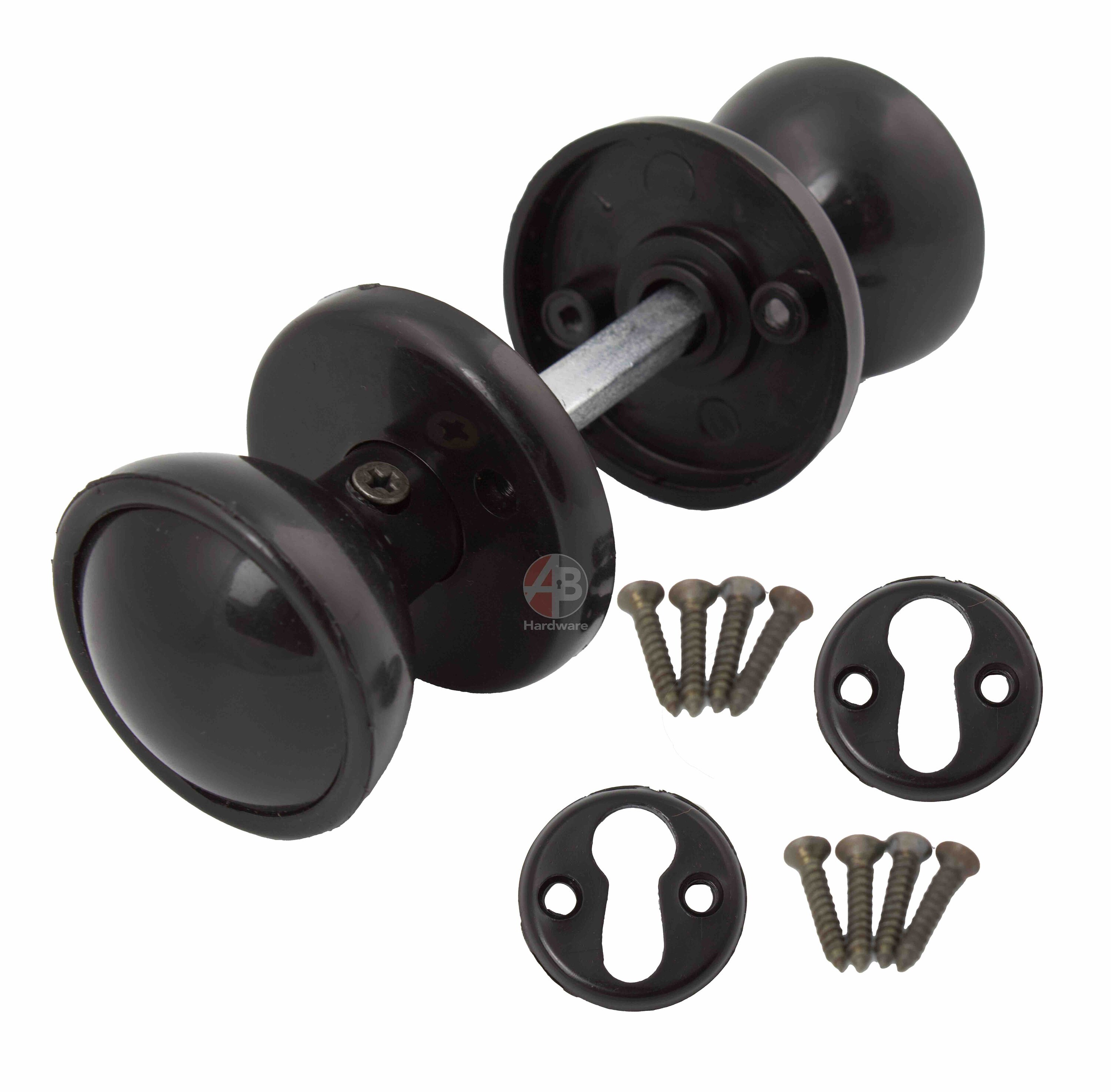 Pack of 15 Black Plastic Door Knob Set Knobset Mortice or Rim Etsy UK