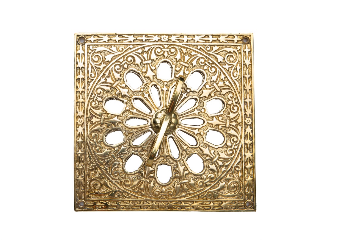 Solid Brass Air Vent Adjustable Grille Cover Antique Etsy