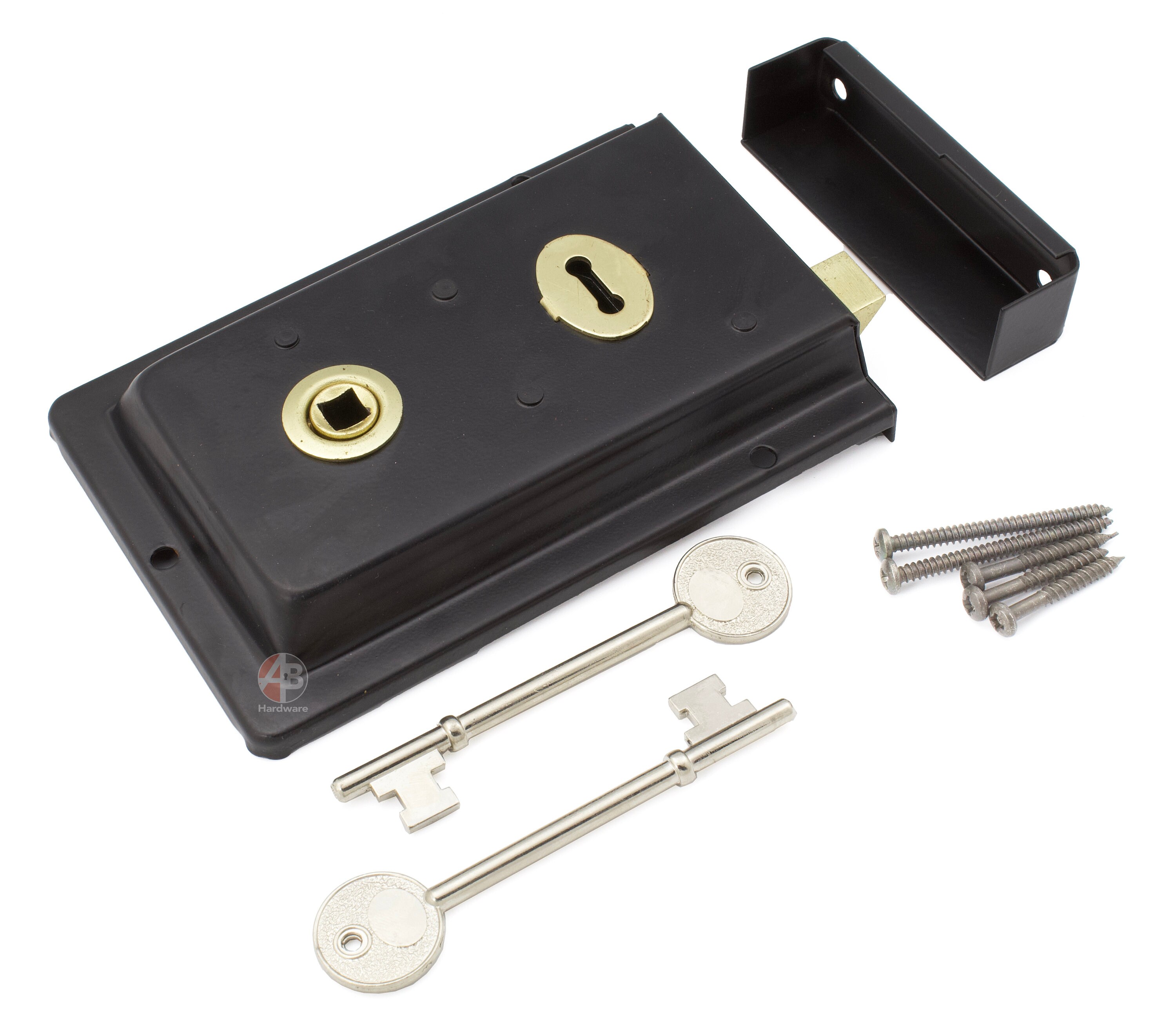 Rim Lock Door Knob Set 50mm Polished Brass Bloxwich Handles Etsy Hong