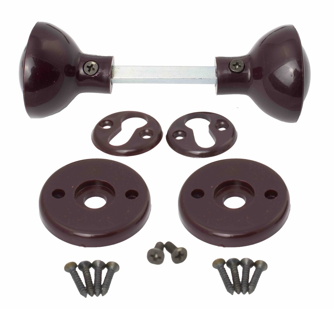 Pack of 10 Brown Plastic Door Knob Set Knobset Mortice or Rim Etsy