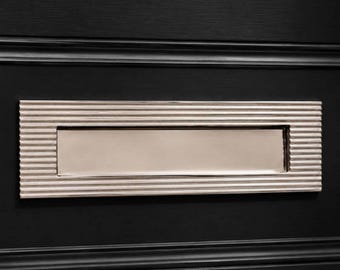 Polished Nickel Reeded Letter Plate