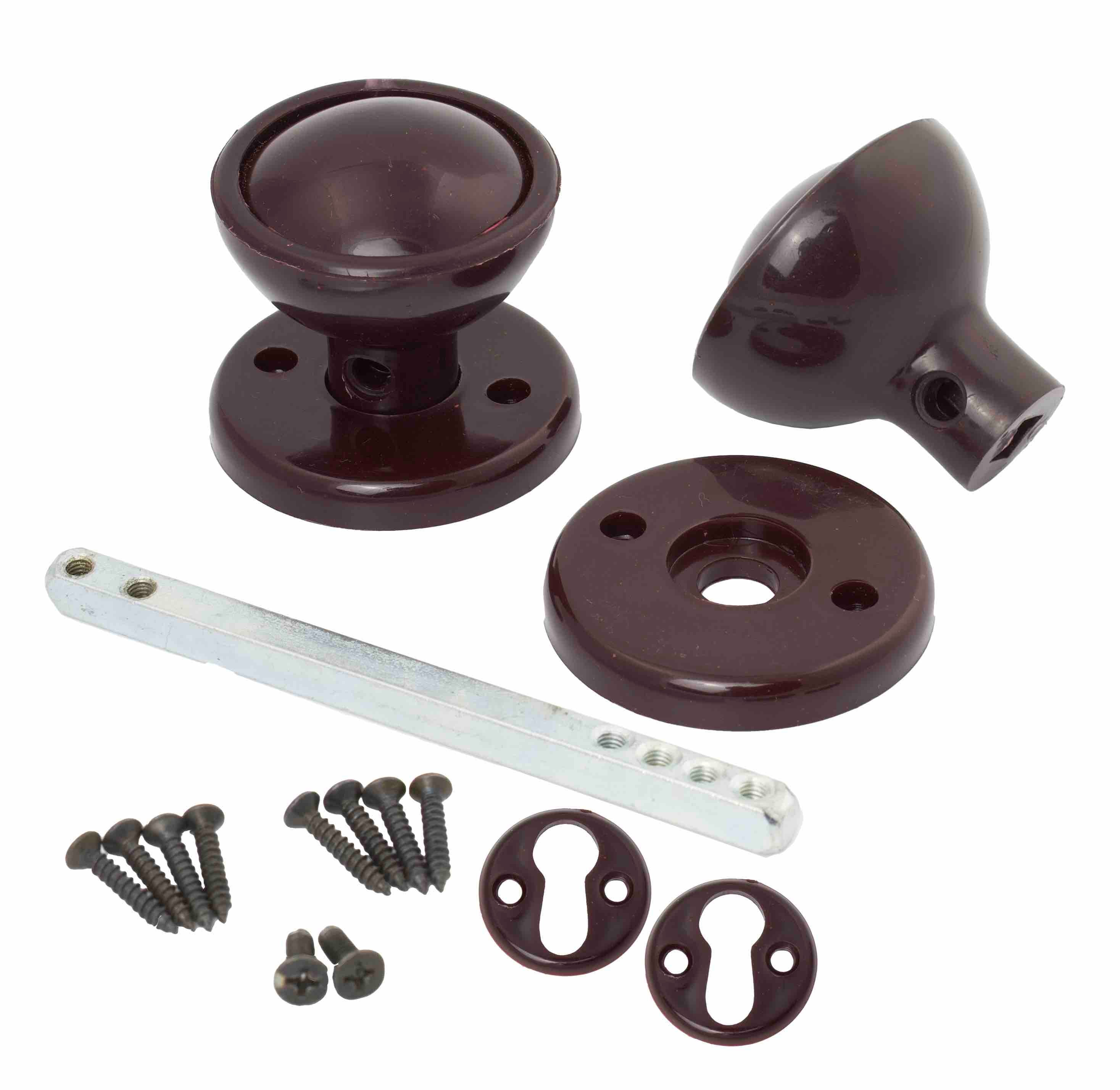 Pack of 10 Brown Plastic Door Knob Set Knobset Mortice or Rim Etsy