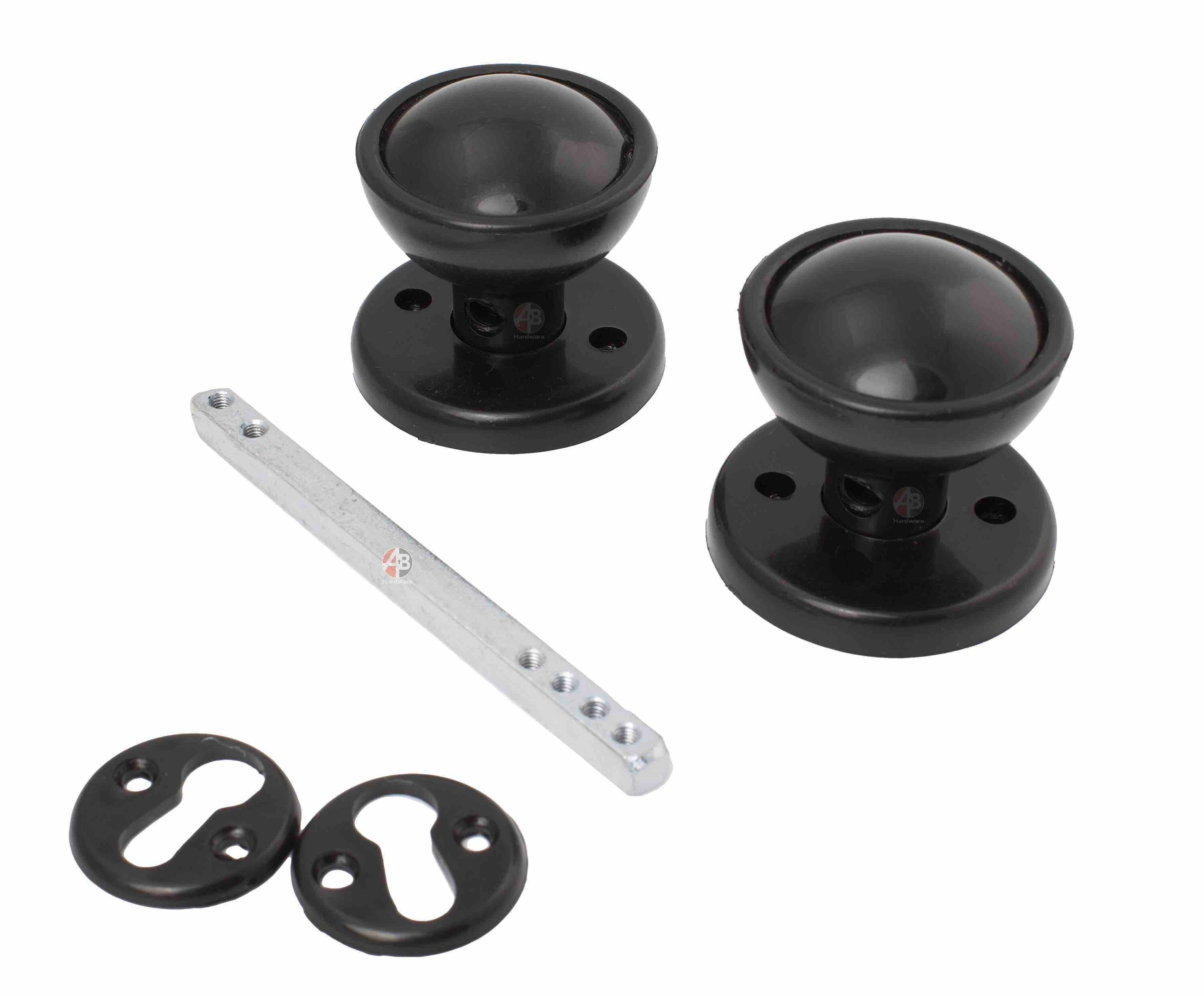 Pack of 5 Black Plastic Door Knob Set Knobset Mortice or Rim Etsy UK