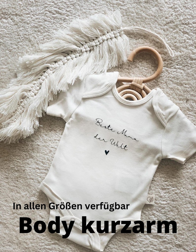 Babybody Vatertag Geschenk Bester Papa der Welt Body Baby Geschenk Bio Baumwolle genderneutral Bild 7