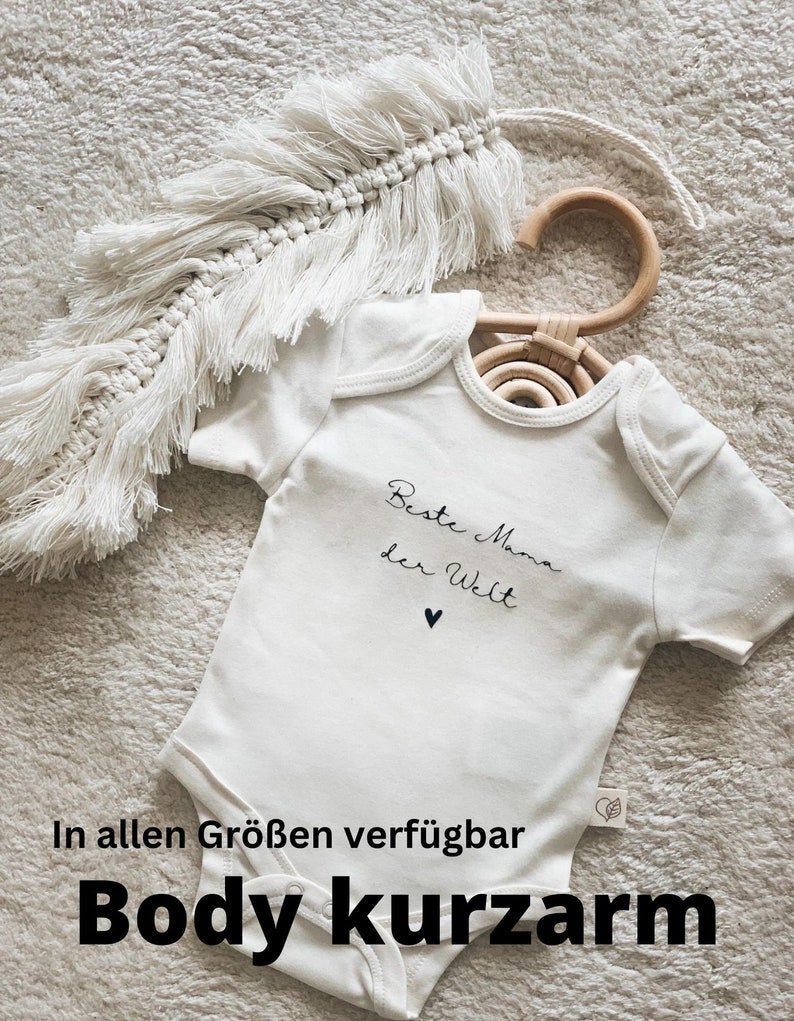 Cadeau de corps de bébé Meilleure maman du monde Body Cadeau de bébé Coton biologique Non sexiste Fête des Mères Anniversaire image 8