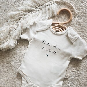 Baby Body Gift Best Mom in the World Body Baby Gift Organic Cotton Gender Neutral Mother's Day Birthday image 3