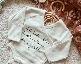 Gift Baby Body "I have the best mom in the world" Baby Body Gift Organic Cotton Boho Baby Fashion Birthday Mother's Day