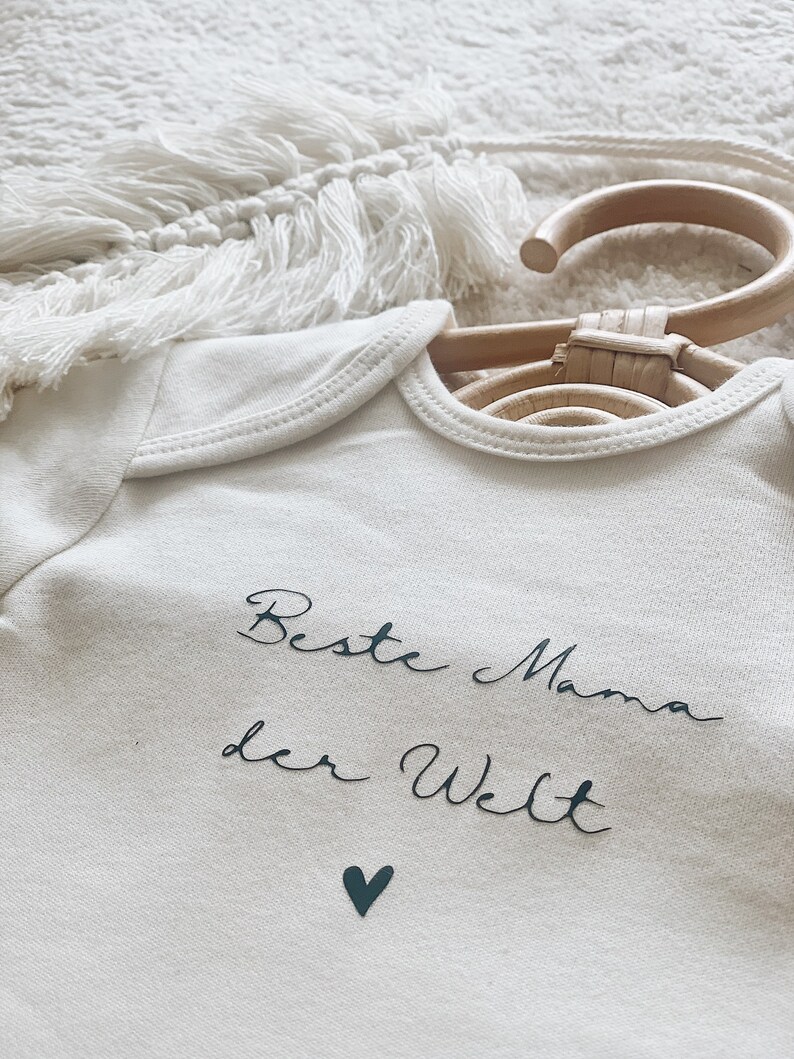Baby Body Gift Best Mom in the World Body Baby Gift Organic Cotton Gender Neutral Mother's Day Birthday image 4