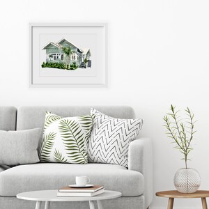 Custom House Portrait, Home Painted in Watercolor, Hand Painted House, Digital House Watercolor, Watercolor Home, Housewarming Gift image 2