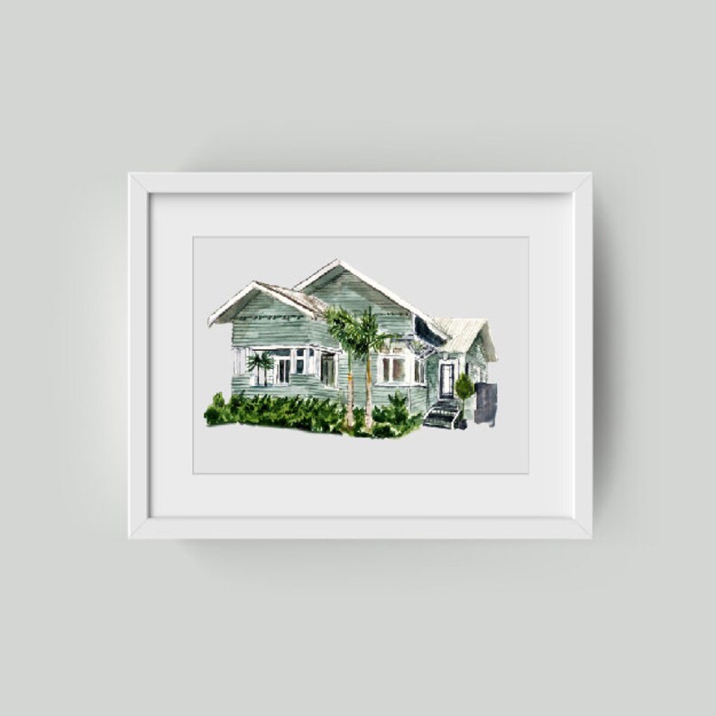 Custom House Portrait, Home Painted in Watercolor, Hand Painted House, Digital House Watercolor, Watercolor Home, Housewarming Gift image 3