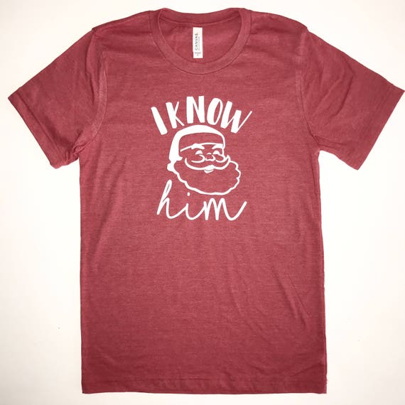 santa i know him sweatshirt