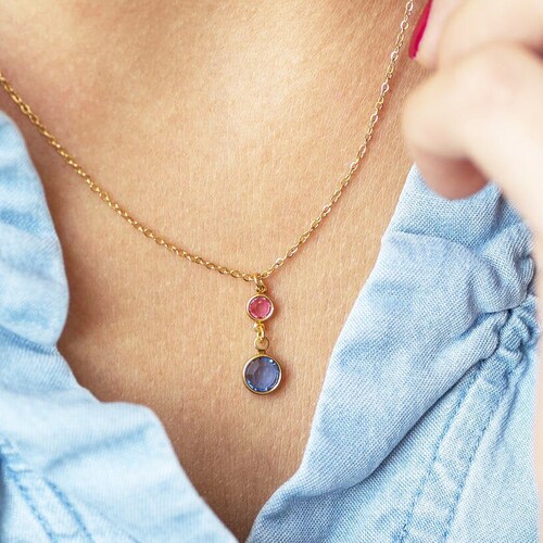 Mother and Child Birthstone Bracelet Etsy UK