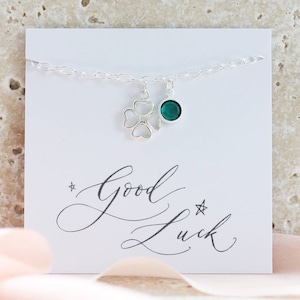 Lucky four leaf clover charm bracelet
