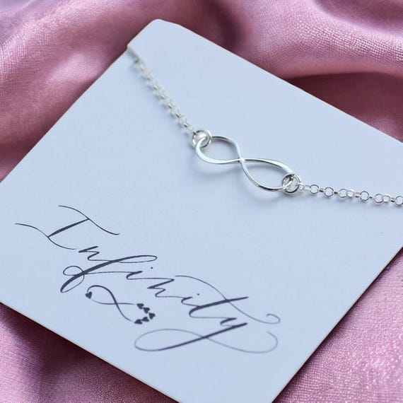 Sterling Silver Infinity Chain Bracelet - Etsy