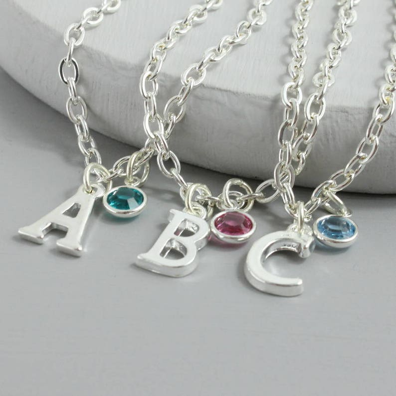 Personalised alphabet birthstone charm bracelet image 5