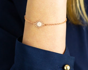 Personalised dainty sunburst bracelet