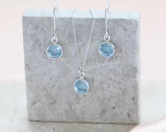 Swarovski crystal birthstone jewellery set