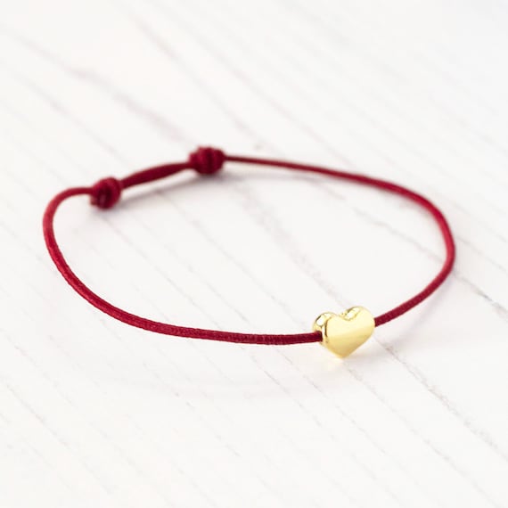 ブレスレット Monday Edition _ Pounding Heart Bracelet Friendship Bracelet With Heart Detail - Etsy