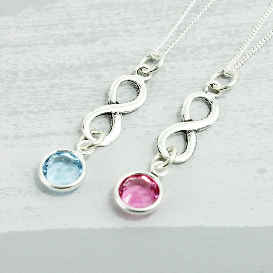 OHAYOO Collana da donna in argento Sterling 925, con pietra portafortuna, infinito, argento sterling