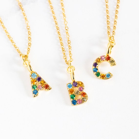 Alphabet sales charm necklace