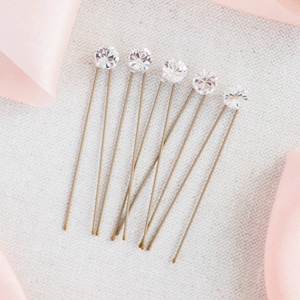 Set of five diamante wedding hairpins for bride or bridesmaids