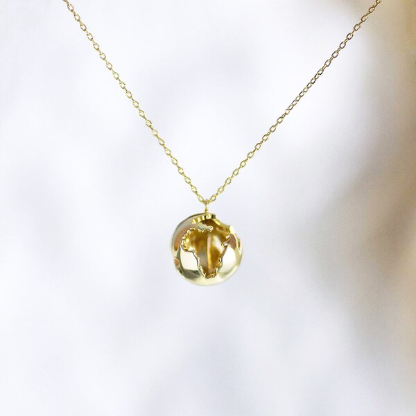 You are my world globe necklace